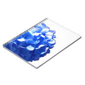 コバルトブルーフローラエレガントブルーアジサイ ノートブック (左側)