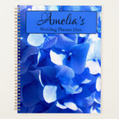 コバルトブルーフローラエレガントブルーアジサイ プランナー手帳 (正面)