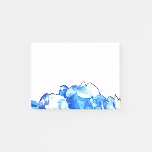 コバルトブルーフローラエレガントブルーアジサイ ポストイット (正面)