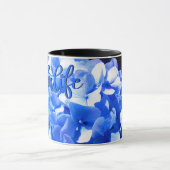 コバルトブルーフローラエレガントブルーアジサイ マグカップ (中央)