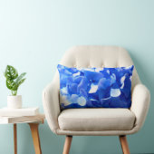 コバルトブルーフローラエレガントブルーアジサイ ランバークッション (椅子)