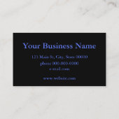 コバルトブルーフローラエレガントブルーアジサイ 名刺 (裏面)