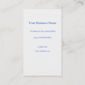 コバルトブルーフローラエレガントブルーアジサイ 名刺 (裏面)