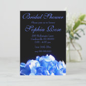 コバルトブルーフローラエレガントブルーアジサイ 招待状 (スタンド正面)