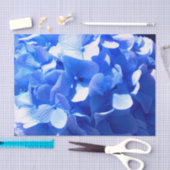 コバルトブルーフローラエレガントブルーアジサイ 薄葉紙 (クラフト)