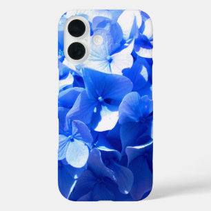 コバルトブルーフローラエレガントブルーアジサイ iPhone 16ケース