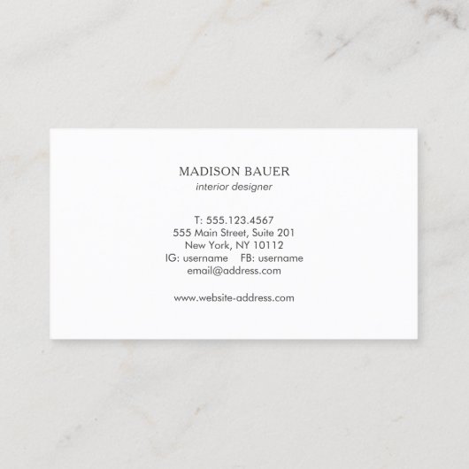 コバルトブループロフェッショナルデザイナー 名刺 (裏面)