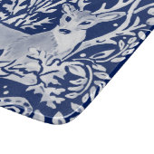 コバルトブルーホワイトディアウッドランドタペストリースタイル カッティングボード (角)