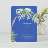 コバルトブルーモダン熱帯性丸 セーブザデート (スタンド正面)