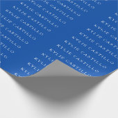 コバルトブルーユニーククラシカルプロフェッショナル ラッピングペーパー (角)