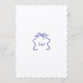 コバルトブルーラドルチェヴィタドードルベージュ色結婚ズ メニュー (裏面)