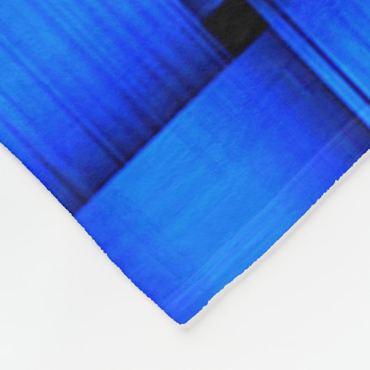 コバルトブルーリボンフリースブランケット フリースブランケット (角)