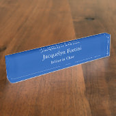 コバルトブルー平野ミニマエレガントリスト デスクネームプレート (側面)