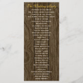 コバルトブルー素朴ひまわり結婚式 プログラム (裏面)