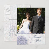 コバルトブルー結婚アジサイ感謝していアの花 ポストカード (正面/裏面)