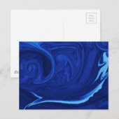 コバルトブルー背景テクスチャード手作り ポストカード (正面/裏面)