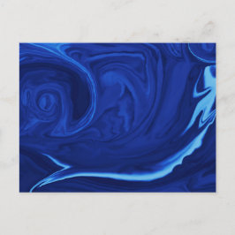 コバルトブルー背景テクスチャード手作り ポストカード