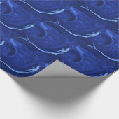 コバルトブルー背景テクスチャード手作り ラッピングペーパー (角)