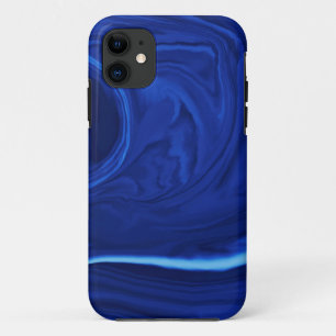 コバルトブルー背景テクスチャード手作り iPhone 11 ケース
