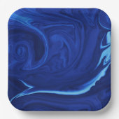 コバルトブルー背景プレート ペーパープレート (正面)