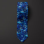 コバルトブルー華美ボタニカル ネクタイ<br><div class="desc">Cobalt Blue Botanical結婚ネックタイで華美あなたの服を持ち上げる。コバルト華美ブルーの植物模様は、優雅さとスタイルのtouchを加える。コーディネートに合うソックスでアンサンブルを完成。</div>
