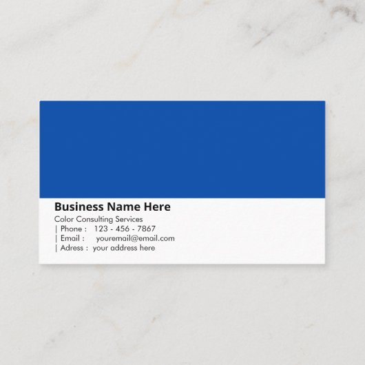 コバルトブルー | "力強く頼もしい" 名刺 (裏面)