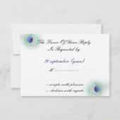 コバルトブルーpeacock rsvpカード (裏面)