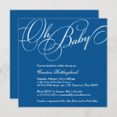 コバルトベビーシャワー招待状 招待状 (正面/裏面)