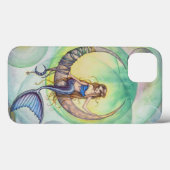 コバルトムーンの水彩メルメイドアートイラスト Case-Mate iPhoneケース (裏面 (横))