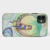 コバルトムーンの水彩メルメイドアートイラスト Case-Mate iPhoneケース (裏面(横))