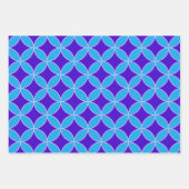 コバルトモダンブルーの中鮮やか世紀型 ラッピングペーパーシート (正面)