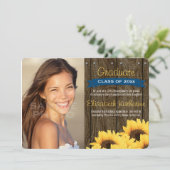 コバルト·ブルー·ヒマワリー卒業発表 招待状 (スタンド正面)