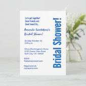 コバルモダントブルースタグランジーズブライダルシャワーV2 招待状 (スタンド正面)