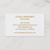 コバルモダントブルー金ゴールド(ばちゃばちゃ)跳ねる名刺 名刺 (裏面)