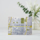 コバンアジのビーチ、FLのヴィンテージの地図 ポストカード (スタンド正面)