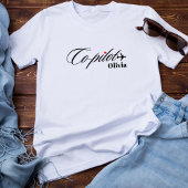 コパイロット 飛行機 カップル マッチング シンプル オリジナル Tシャツ