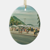コパカバナ歩道リオデジャネイロブラジル セラミックオーナメント (右)
