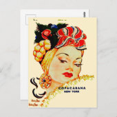 コパカバーナナイトクラブカルメンミランダポストカード ポストカード (正面/裏面)