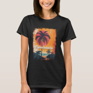 コパカバーナビーチリオデジャネイロブラジルレトロサーフ Tシャツ