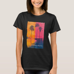 コパカバーナリオデジャネイロブラジルレトロビーチサンセ Tシャツ