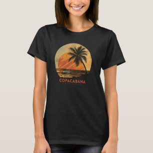 コパカバーナリオデジャネイロブラジルレトロビーチサンセ Tシャツ