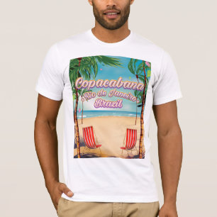 コパカバーナリオデジャネイロ旅行ビーチポスター Tシャツ
