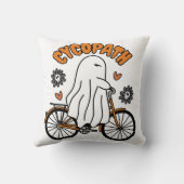 コパスハロウィーン幽霊オンオレンジ自転車 クッション (裏面)