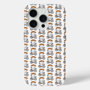 コパスハロウィーン幽霊オンオレンジ自転車 iPhone 15 PROケース