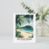 コパニガンタイランドラベルアートヴィンテージ ポストカード (スタンド正面)