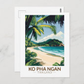 コパニガンタイランドラベルアートヴィンテージ ポストカード (正面/裏面)