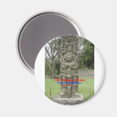 コパン廃墟ボタンとキーチェーン マグネット (正面/裏面)