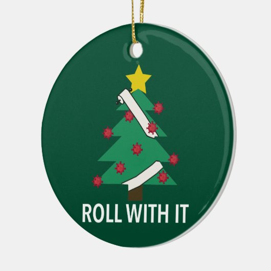 コビデおもしろいィドクリスマスツリープンオーナメント セラミックオーナメント (左)