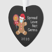 コビデおもしろいィークリスマス顔マスクジンジャーブレッドマン オーナメント (正面)