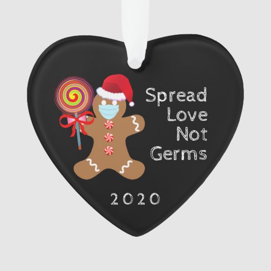 コビデおもしろいィークリスマス顔マスクジンジャーブレッドマン オーナメント (正面)